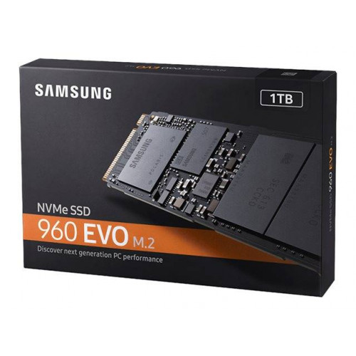 Твердотельный диск 1TB Samsung 960 EVO, M.2, PCI-E 3.0 x4 [R/W - 3200/1900 MB/s]